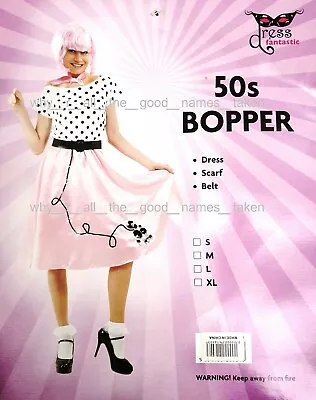 $39.99 • Buy DRESS FANTASTIC - 50s BOPPER  Fancy Dress COSTUME Party Outfit With Scarf / Belt