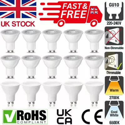 10X LED GU10 Light Bulbs 5W 7W Warm/Cool White Spotlight Eneygy Saving 38°/120° • £1.95