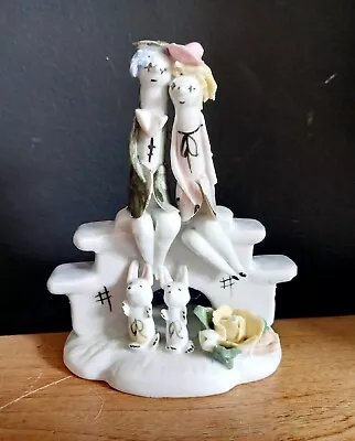 Vintage Lino Zampiva Ceramic Couple In Love • £9