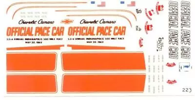 Fred Cady 223 69 Camaro Indianapolis 500 Pace Car Decal • $9.75