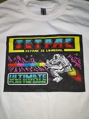 Jetpac Zx Spectrum T-shirt Large Brand New White Retro Gamer • £10.99