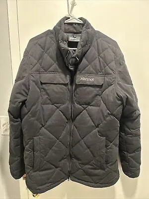 Marmot Men's Burdell Jacket Black L Down Insulated Puffer Water Resistant • $74.99