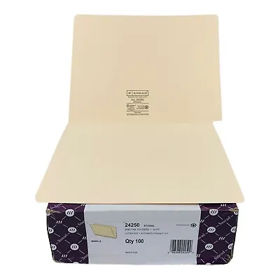 100 Smead Folders Letter Size Extended Straight Cut End Tab Manila File Folders • $36.09