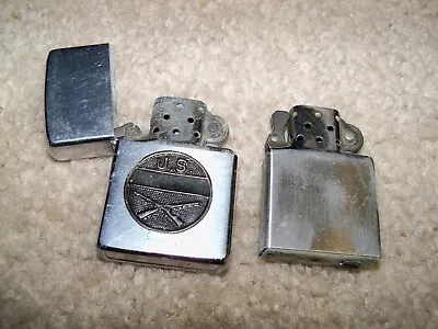 Vtg 1973 Zippo Lighter W 2 Zippo Inserts & WW1 US Army Infantry Equipment ID Tag • $21.50