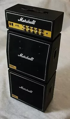 Marshall 1/6 Scale Miniature Guitar Amplifier Amp Mini Replica Stack Set Black   • $38