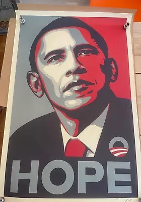 Obama Hope Print By Shepard Fairey 2008 Signed Give Me Your Best Offer?  • $5670