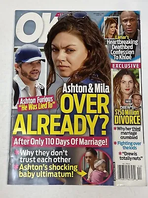 OK Weekly Magazine Nov2 2015 Ashton Kutcher Mila Kunis Drew Barrymore Lamar Odom • £8.03