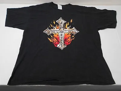 J & P Cycles Cross Flames Motorcycles Big Graphic Double-Sided Size XXL • $9.99