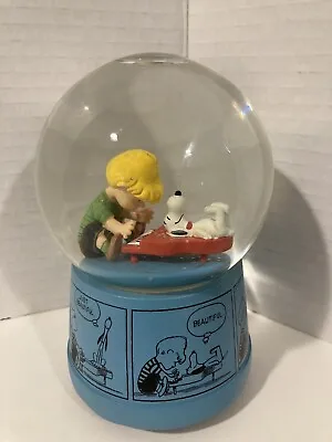 Rare Hallmark 2010 Peanuts Snoopy And Schroeder Musical Snow Globe • $19.50