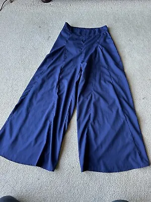 Zanzea Collection Womens Navy Wide Leg Pants Size M Pockets • $32