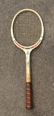Vintage 1970s Tad Davis Classic Tennis Racket With Leather Handle Wrap HTF! • $34.99