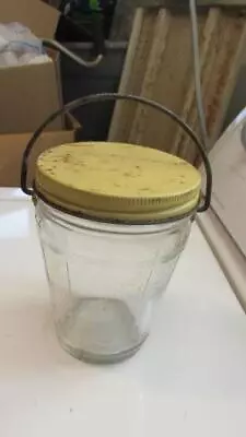 Antique Peanut Butter Or Jelly Jar With Wire Bail • $7.99