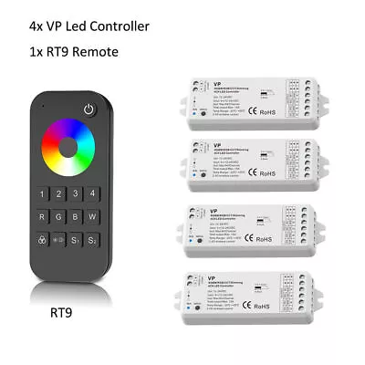 Wireless 4 Channel LED Controller+4 Zone 2.4G RF Remote Control F RGB RGBW Strip • $13.99