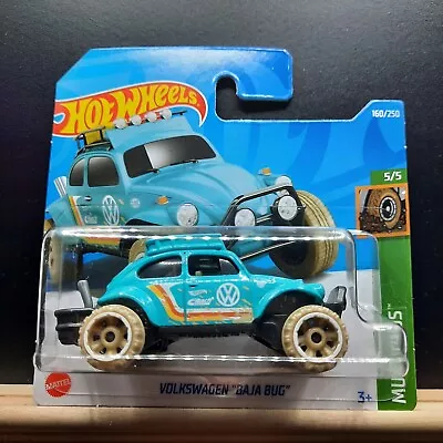 Hot Wheels Volkswagen Baja Bug Aqua #160 Mud Studs 5/5 Short Card HCW52 • $4.05