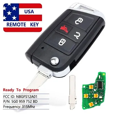 5G0 959 752 BD Remote Key Fob For VW Volkswagen GTI Golf Alltrack E-Golf Golf R • $37.99