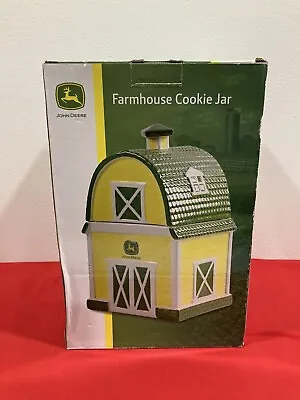 John Deere Ceramic Farmhouse Themed Shape Gibson Cookie Jar NIB NEW IN BOX • $39.95