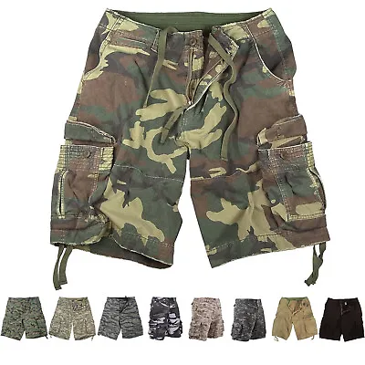 Mens Vintage Camo Cargo Shorts Army Military Tactical Infantry Utility Rugged • $52.99