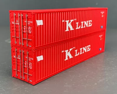 HO InterMountain 2-Pack “K-Line”  40' Corrugated Container Red 30252-05 • $31.98