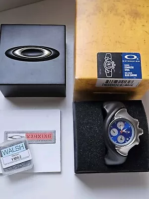 Oakley Detonator Watch Stainless Steel Blue Chrome *Collectors* • £269