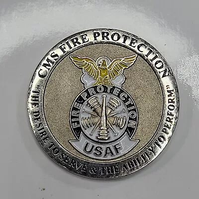 USAF CMS Fire Protection USAF Chief Master Sergeant Challenge Coin Token 1.5  • $14.95