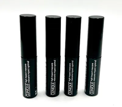 Lot 4 X Clinique High Impact Mascara ~ 01 Black 3.5ml * 4=14ml Total • $11.90