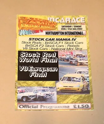 2002 Northampton Stock Rod WF Brisca F1 F2 V8 Euro & Rebels Prog 20/21 July • £1.35