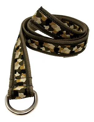 Camo D-Ring Belt Camouflage Pattern On OD Webbing Silver Ring … • $19.99