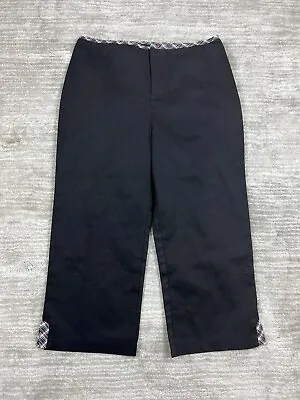 Vintage OCI Pants Womens 11 Black Capri Stretch • $12.99