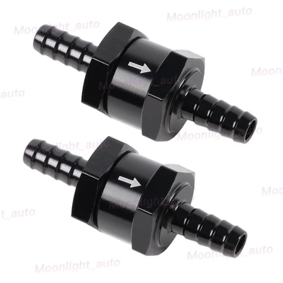 $6.69 • Buy 2 Pcs 5/16  Fuel Check Valve One Way Inline Non Return Diesel Gasoline Black 8mm