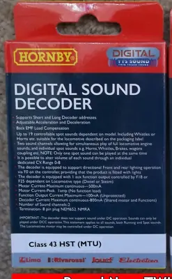 SINGLE ONLY R8120 Class 43 HST  Hornby TTS DCC 1 X Sound Decoders & 1 X Speaker • £50.90