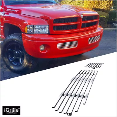 Fits 1999-2001 Dodge Ram Sport Lower Bumper Stainless Chrome Billet Grille • $43.99