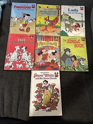 Vintage Disney Wonderful World Of Reading Hardcover Books 70's80s 90s Lot Of 7 • $24.99