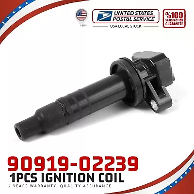 1PCS Ignition Coil 90919-02239 For DENSO 673-1300 Toyota Corolla Celica Matrix • $21.98