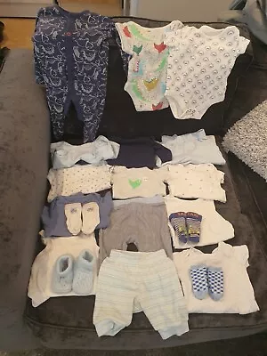 Huge Bundle Baby Boy Clothes 0-3 Months  • £8.99