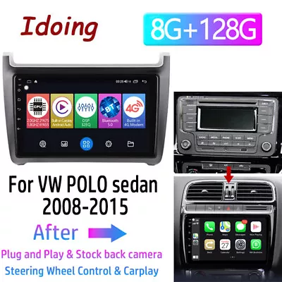 9  For VW Polo 2008-2016 Android 12 Car Radio Stereo Carplay GPS Navi WiFi FM • $469.99