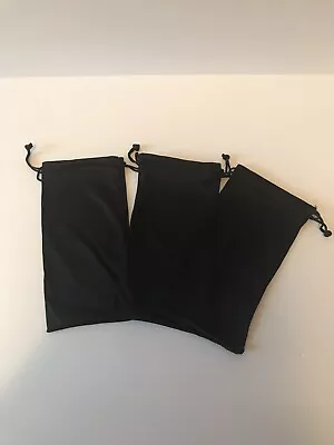 Black - Micro Fiber Sunglass Carrying Pouch Case Bag (Lot Of 3) • $1.99