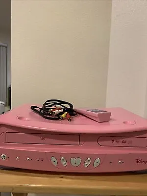 TESTED Disney Princess DVD VCR/VHS Combo Player Pink DVD2100-PA-A With Remote • $249.99