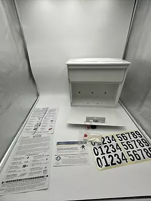 Mail Boss Metro Large Metal White Wall Mount Locking Mailbox 7179 Apline White • $27