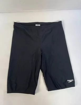 Speedo PowerFLEX Men's Black Swim Jammer Shorts Size 34 • $19.13