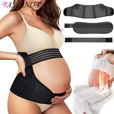 Women Maternity 3-in-1 Waist Back Support Abdomen Belts Pregnancy Belly Brace UK • £14.79