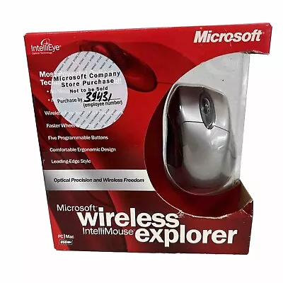 Microsoft Wireless IntelliMouse Explorer IntelliEye (MO3-00001) Brand New Sealed • $44.99