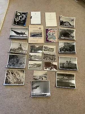 Collection Of World War Ll Memorabilia Photos Postcards Programmes • £25