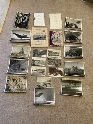 Collection Of World War Ll Memorabilia Photos Postcards Programmes • £25