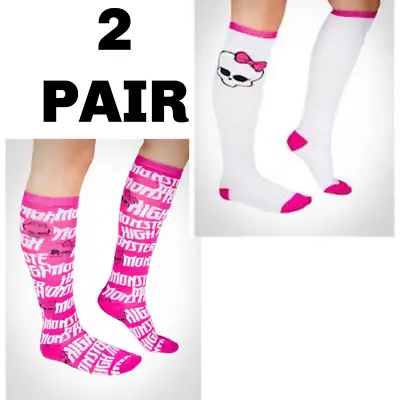 TOO CUTE! New Monster High Mattel Knee High Socks 2 Pair B145 Sa Doll • $7.99