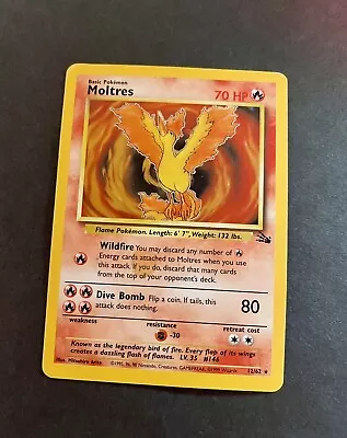 Pokémon TCG Moltres Fossil 12 Holo Unlimited Holo Rare • $14.99