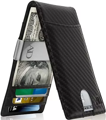 Mens Wallet Bifold Leather Slim Wallets For Men W/ Money Clip RFID Card Holder • $19.99