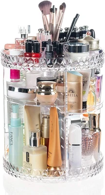 £12.99 • Buy Rotating Acrylic Storage Box Makeup Organiser Display Stand For Jewelry Brushes