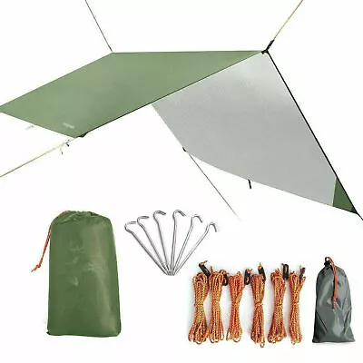 Waterproof Rain Fly Tent For Canopy Hammock Outdoor Camping Tarp Sun Shelter 3M • $31.99