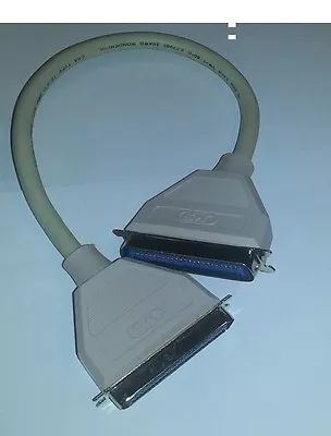 $3.95 • Buy SCSI Cable 50 Pin Centronics Male To Male 18 Inches Long 38 Wires. Beige Color