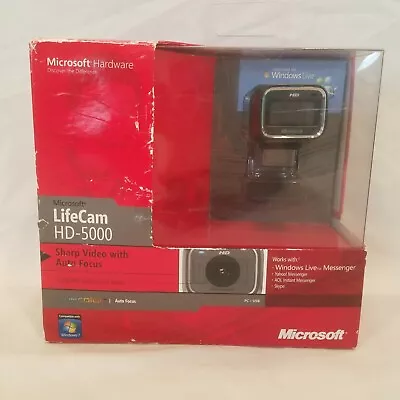 Microsoft LifeCam HD-5000 720p HD USB Wired Webcam Camera Model 1415 • $34